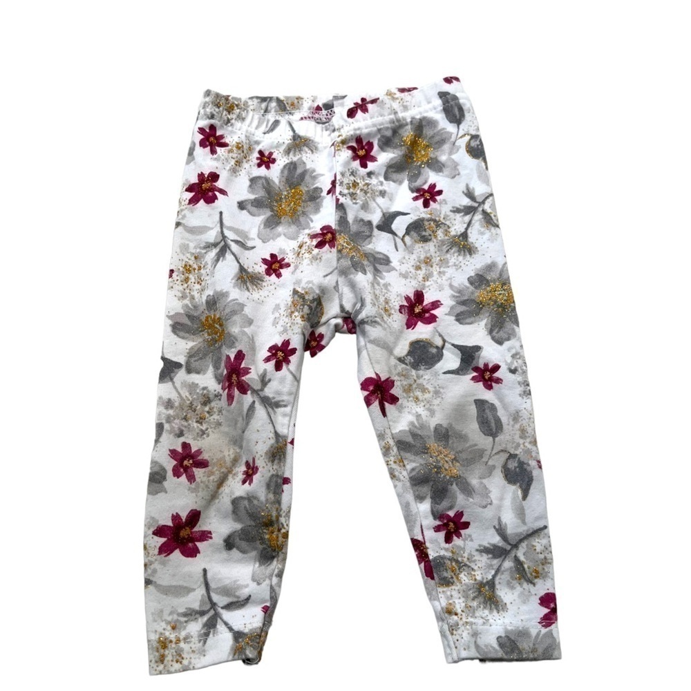 Just One You Made by Carter's Baby Girls' Size 9 Months Pants White Purple Gray